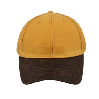 Two-Tone Waxed Oilskin 6 Panel Cap
